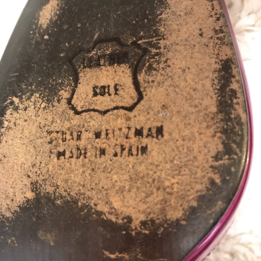 Stuart Weizman Purple Open-Toe Heels - image 6